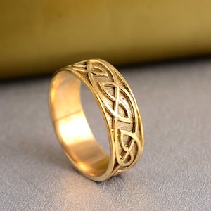 Celtic Ring, Handmade Ring, Brass Ring, Thumb Band, Celtic Band, Gift for her, Ring for women, Celtic Knot Ring, Celtic, Infinity Rings