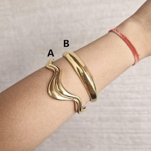Brass Cuff Bracelet, Ethnic Brass Bracelet, Gold Brass Bracelet, Chunky Brass Bracelet, Bohemian Bracelet, Tribal Bracelet, Mothers Day Gift