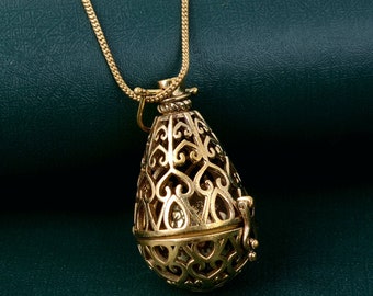 Harmony Ball, Gold Harmony Ball Necklace, Chime Ball, Angel Llamar, Bola Necklace, Baby Shower Gift, Chiama Angeli, Bola de grossesse