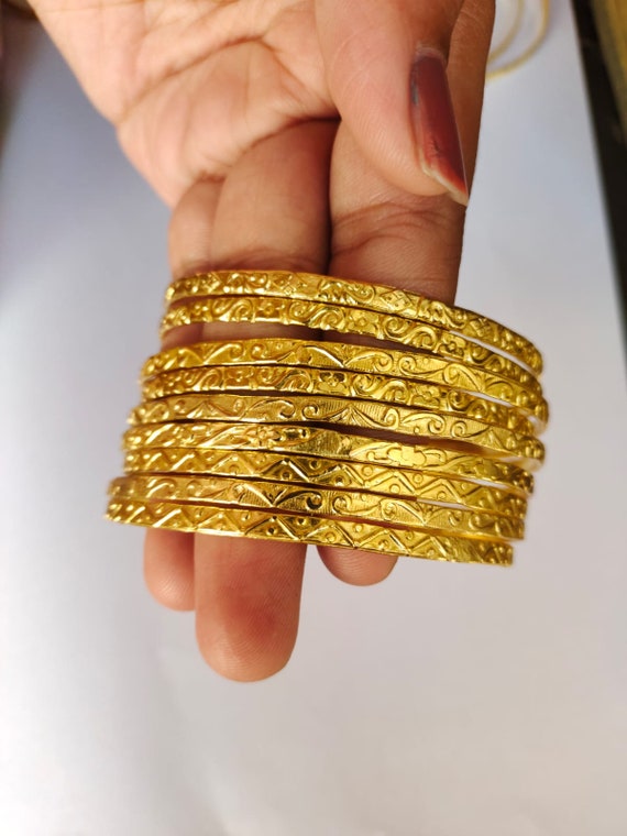 Indian Gold Bangle Women | Gold Indian Bangles Designs | India Jewelry Gold  Bangles - Bangles - Aliexpress