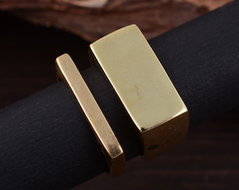 Solid Gold Brass Signet Ring, Rectangle Signet Ring, Bar Ring, Pinky Signet Ring, Men Signet Ring, Women Signet Ring, Modern Ring