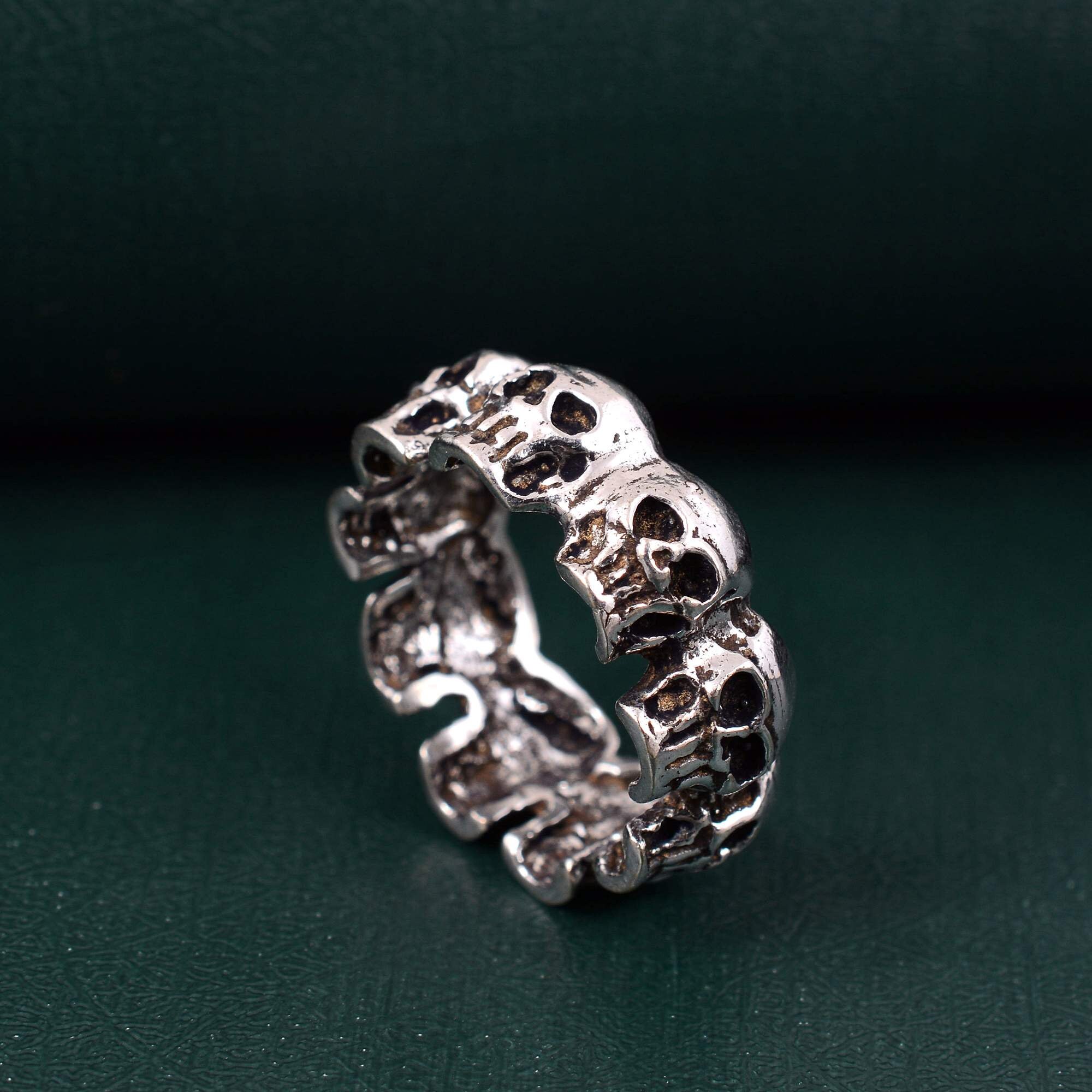 Gold Skull Ring Skull Ring Gothic Ring Horror Ring Etsy