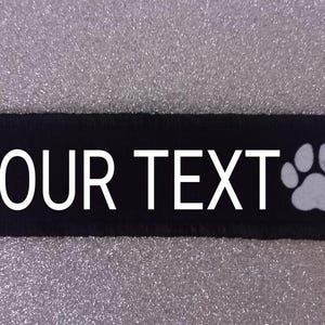 1.5 x 4.5 Inch Custom Made. Dog Harness Vel Hook Backed Patch