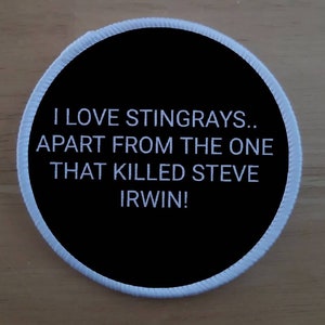 I Love Stingrays sublimation patch badge