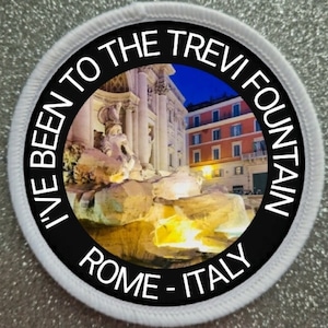 3 inch Trevi Fountain Rome Patch Badge