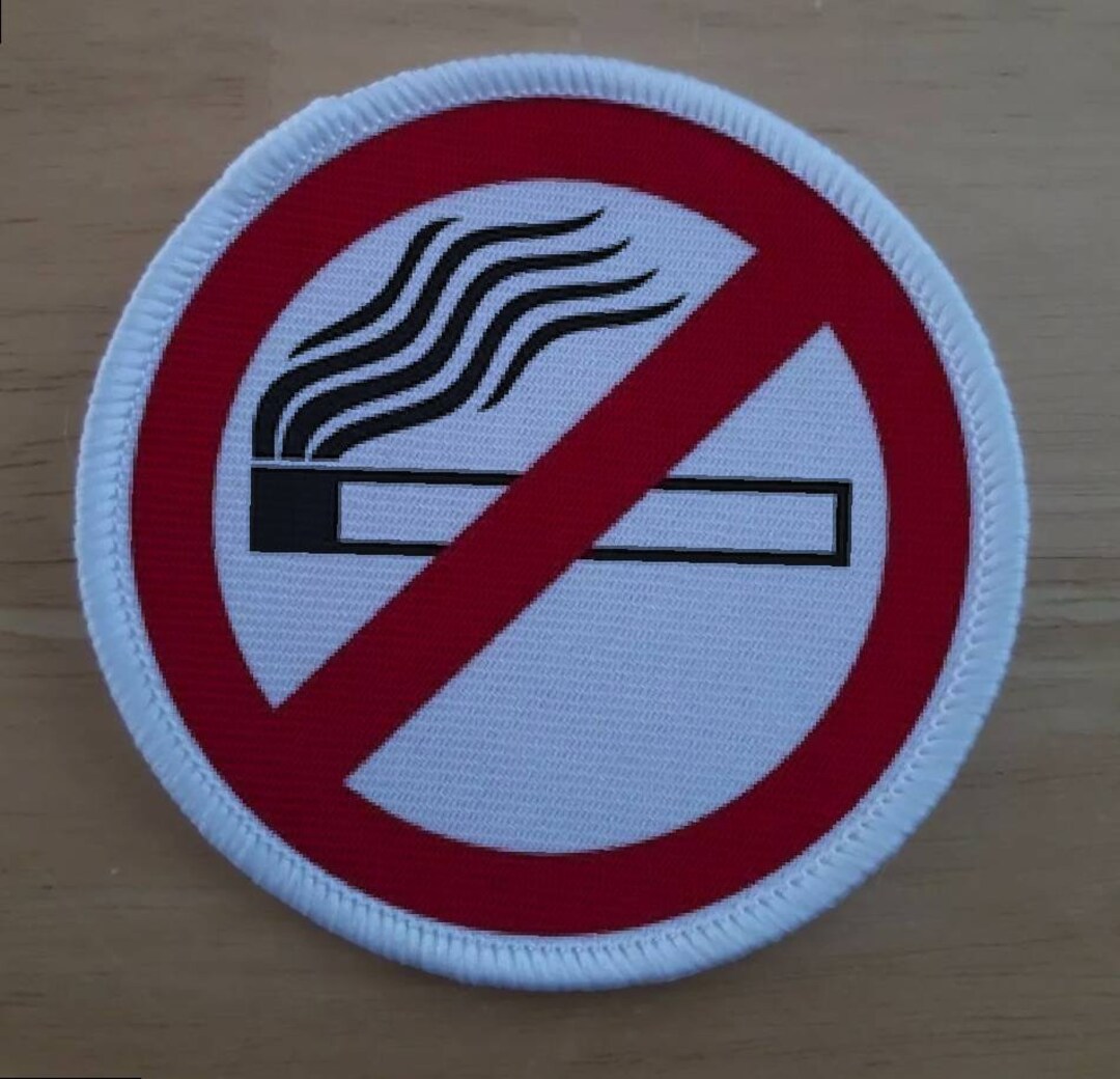 No Smoking Patch Badge - Etsy