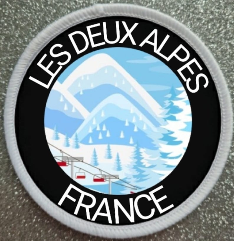 Les Deux Alpes France Ski Resort 3 Inch patch badge image 1
