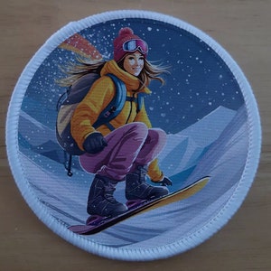 Snowboard patch badge
