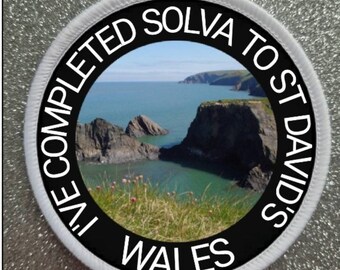 Solva nach St Davids Wales Walk 3 Zoll Patch Anstecker
