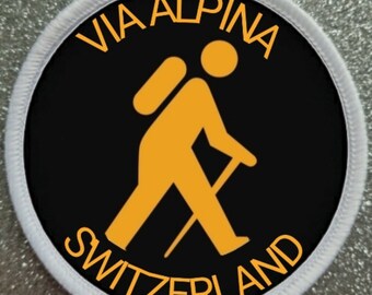 Insignia de parche de sublimación de 3 pulgadas Via Alpina Suiza