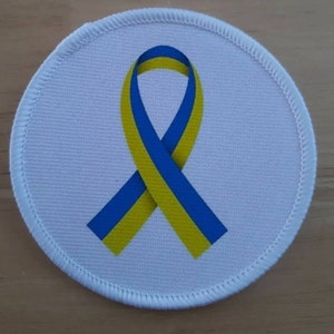 No War Pray For Ukraine Ribbon Patch Badge - Made in the UK