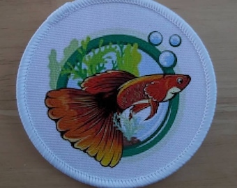 3" Fish patch badge