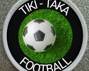 3 Inch Tiki Taka Football  Sublimation Patch badge