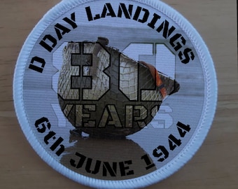 3&quot; Normandy D Day Landings anniversary 80 years patch badge