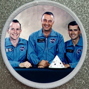 3 Inch Original Apollo Crew Grissom White Chaffee Nasa Sublimation printed patch badge