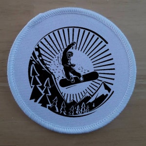 Snowboard sublimation patch badge