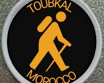 Insigne de sublimation Toubkal Maroc, 3 pouces