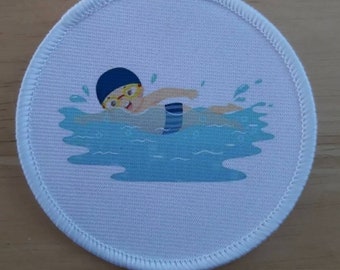 Swimming sublimation patch badge