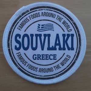 Souvlaki Greek Food Patch Badge