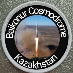 3 Inch Baikonur Cosmodrome Kazakhstan  Sublimation printed patch badge