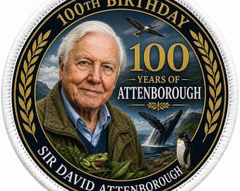 David Attenborugh birthday patch