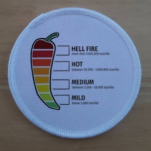 Chilli Scoville Scale patch badge