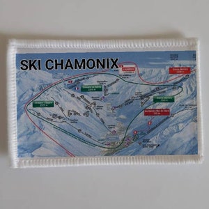 Chamonix Ski Map Aufnäher Abzeichen