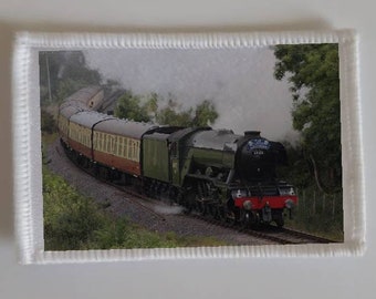 La insignia del parche Flying Scotsman Train
