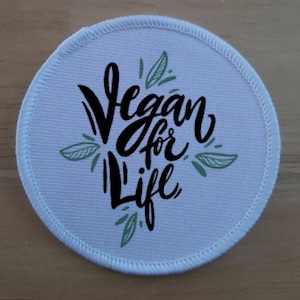 Vegan and Proud sublimation patch badge
