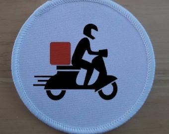 Delivery Rider 3 inch sublimation patch badge