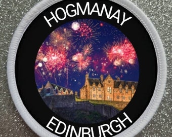 Insignia de parche Hogmanay Edinburgh Scotland de 3 pulgadas