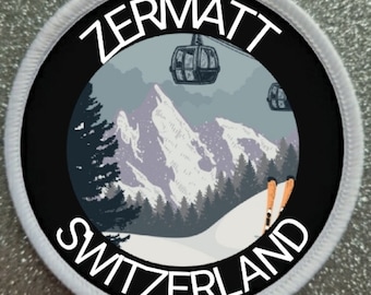 Zermatt Switzerland Ski Resort 3 Inch patch badge