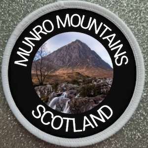 Munro Mountains Scotland 3 Inch patch badge