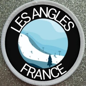 3 inch Les Angles France Ski Skiing Resort-badge met patch