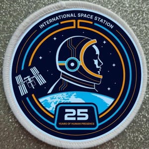 Insignia de parche de 3 pulgadas conmemorativa de los 25 años de la Estación Espacial Internacional