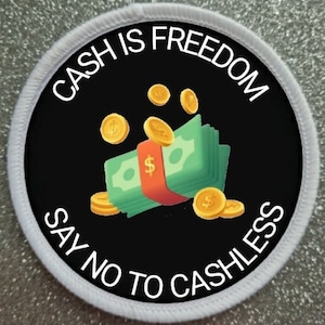 3 Inch Anti Cashless patch badge