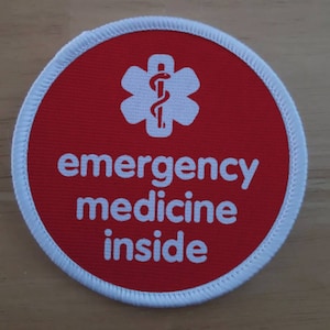 Emblema de conscientização de emergência médica de 3 polegadas