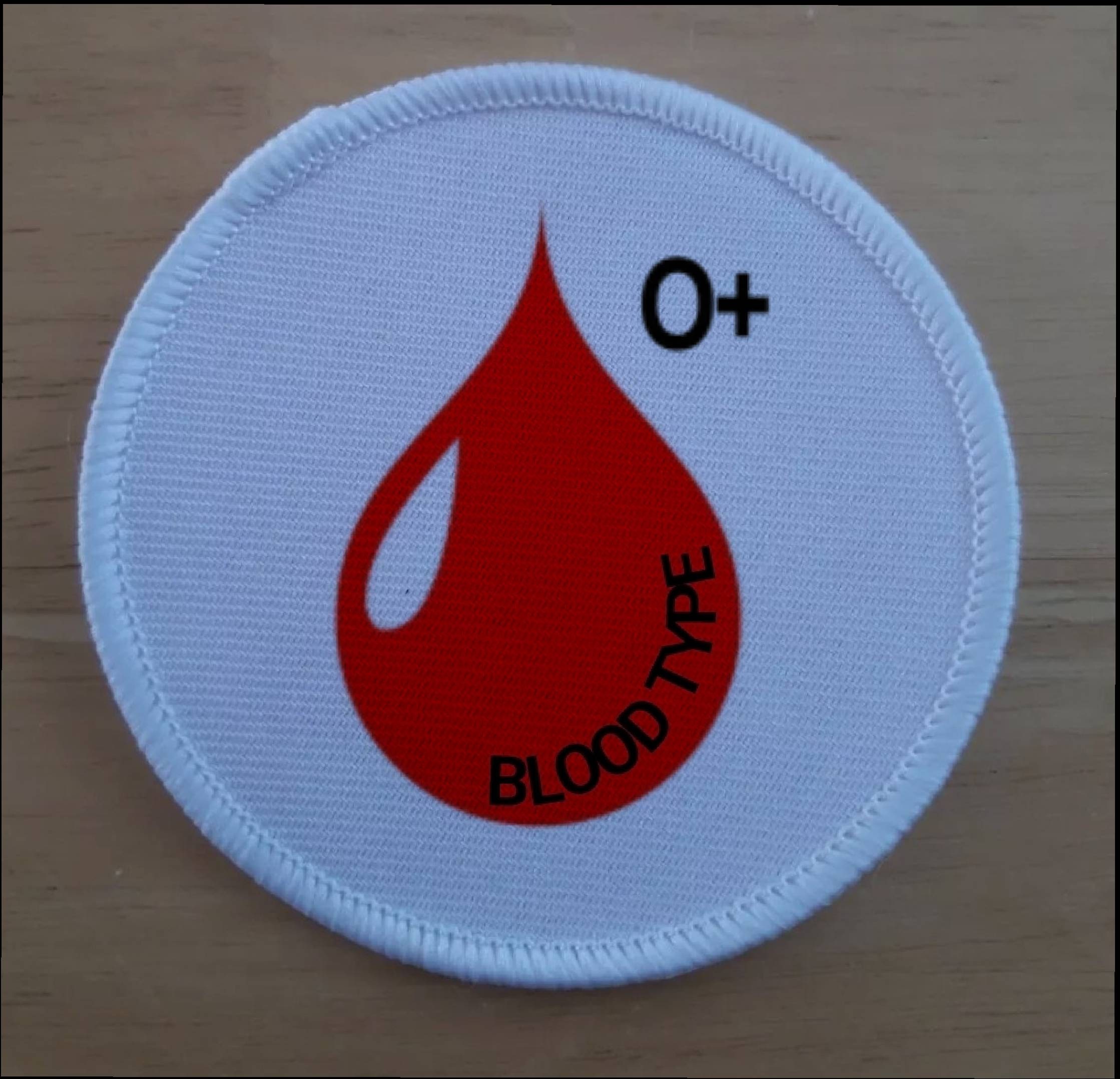 Blood Type Group Patch A B AB O Positive POS Infrared IR