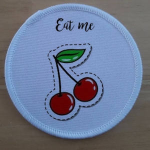 Eat Me Cherry patch badge