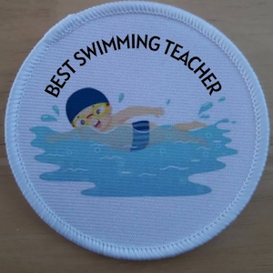 Best Swimming Teacher 3" Sublimation Patch