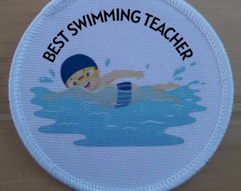 Best Swimming Teacher 3" Sublimation Patch