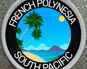 Frans-Polynesië Zuidelijke Stille Oceaan 3 Inch patch-badge