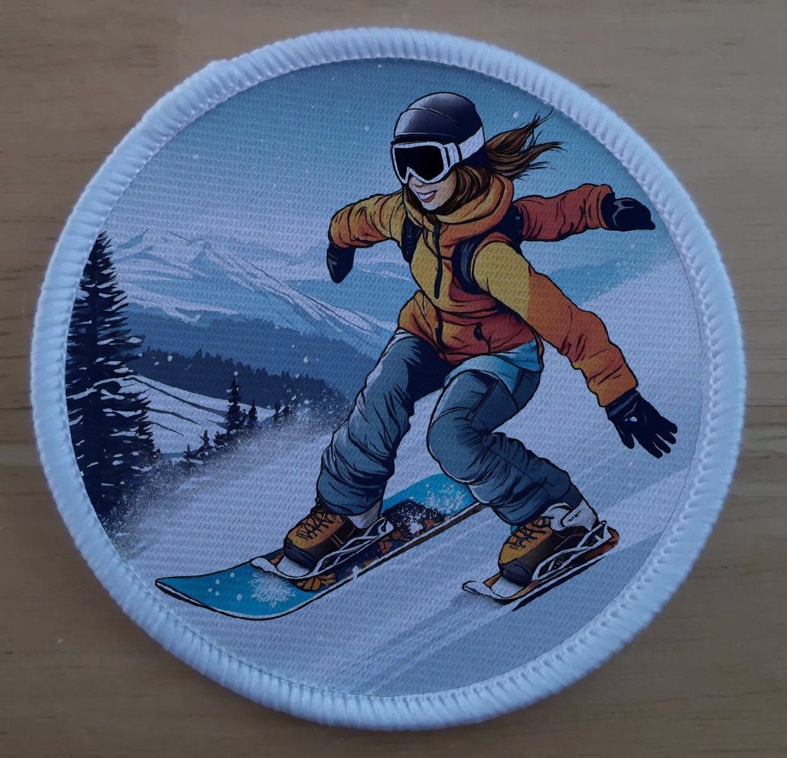 Snowboard patch badge