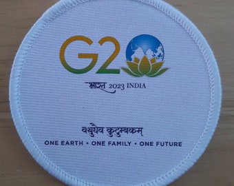 G20 Gipfel Indien 3 Inch Aufnäher Abzeichen