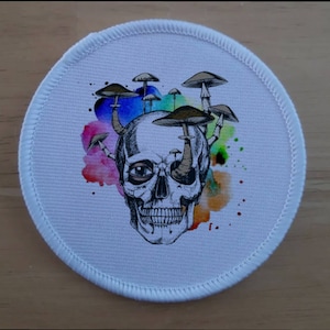 Mushroom and Skull patch badge