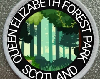Distintivo patch Queen Elizabeth Forest Park Scozia 3 pollici