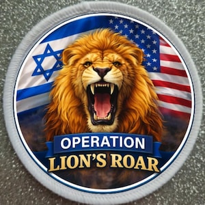 3 Inch Operation Lions Roar Israel USA Military Conflict Patch Badge - Made in the UK