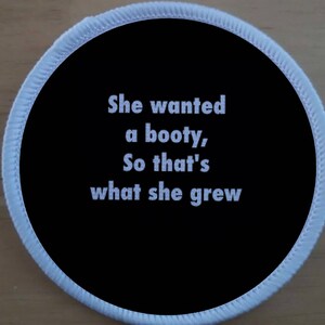 Booty Positive Positivity Motivational Fitness Sports patch badge
