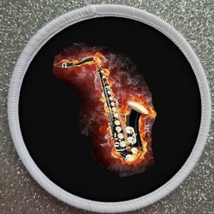 7 inch large Music Patch Badge