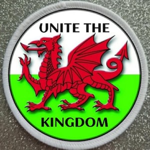 3インチ「Unite The Kingdom」ウェールズドラゴンパッチバッジ